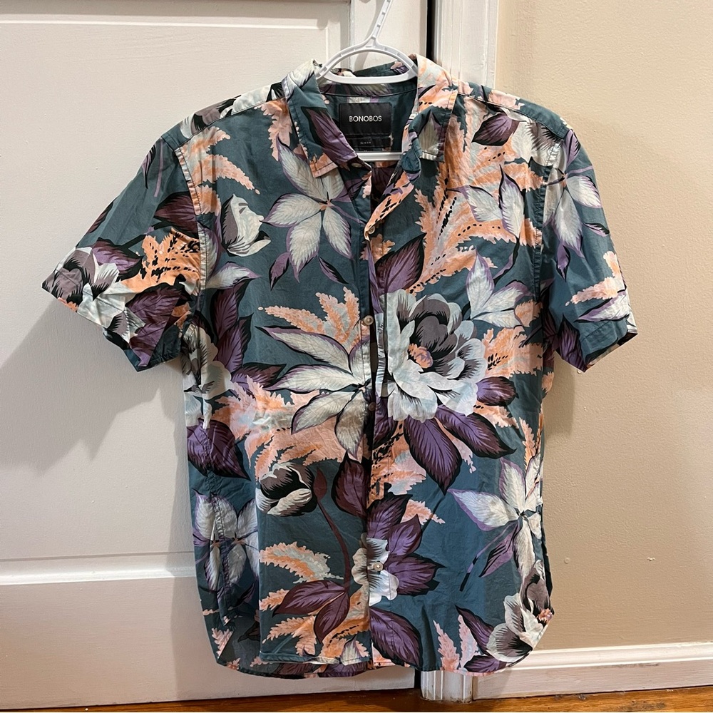 Bonobos Short Sleeve Button Down Printed Shirt